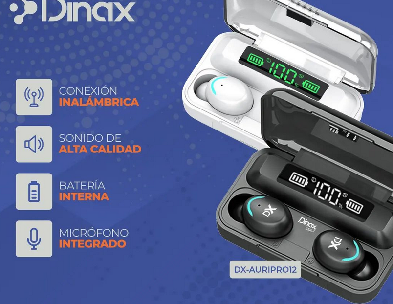 AURICULAR DINAX BLUETOOTH DX AURIPRO12 AURIFLY TWS Fenix Hogar